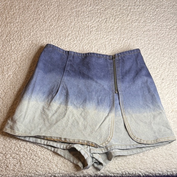 Vintage BONGO Ombre Blue Jean Skort - Picture 1 of 5